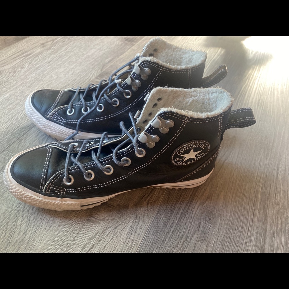 Converse leather fur All Star Chuck Taylor Black
